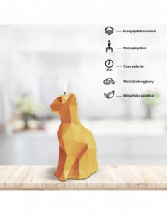 Świeca Cat Low-Poly Yellow 2