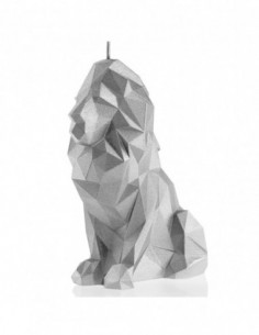 Świeca Lion Low-Poly Silver