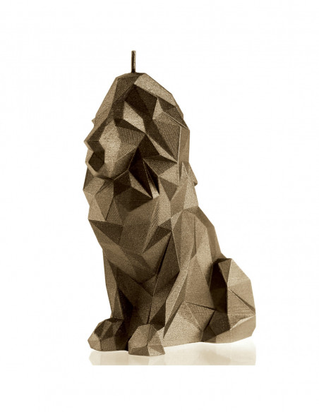 Świeca Lion Low-Poly Brass