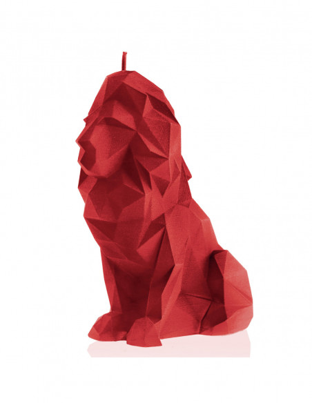 Świeca Lion Low-Poly Red