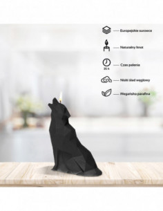 Świeca Wolf Low-Poly Black... 2