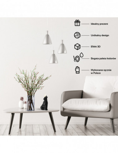 Świeca Wolf Low-Poly Black Matt