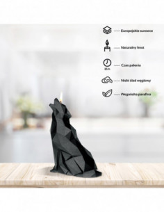Świeca Wolf Low-Poly Black... 2