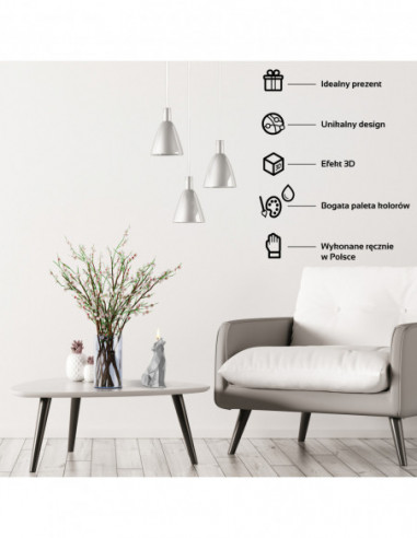 Świeca Wolf Low-Poly Silver