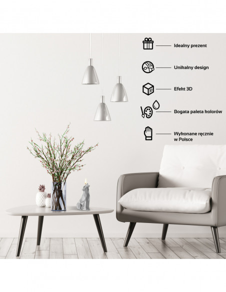 Świeca Wolf Low-Poly Silver