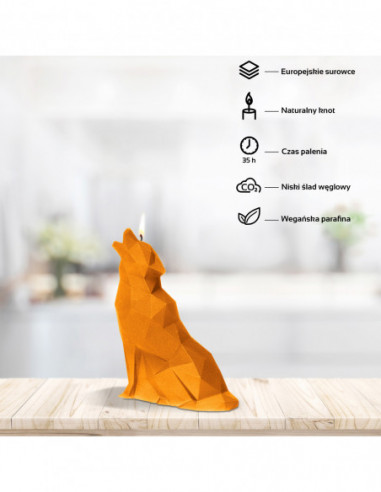 Świeca Wolf Low-Poly Orange