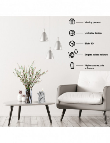 Świeca Unicorn Low-Poly Silver