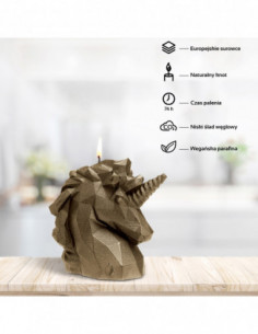 Świeca Unicorn Low-Poly Brass 2
