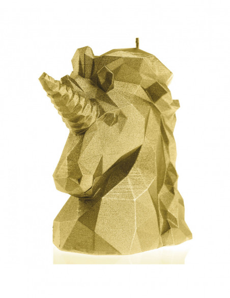 Świeca Unicorn Low-Poly Classic Gold