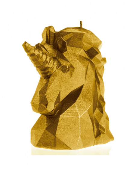 Świeca Unicorn Low-Poly Gold