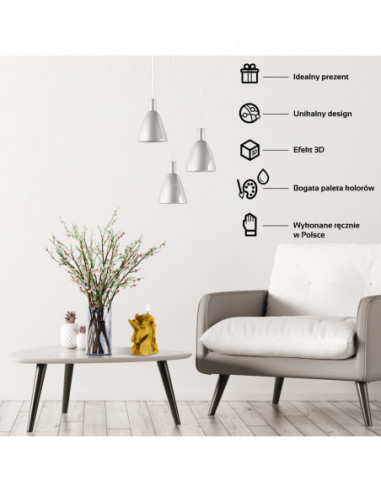 Świeca Unicorn Low-Poly Gold