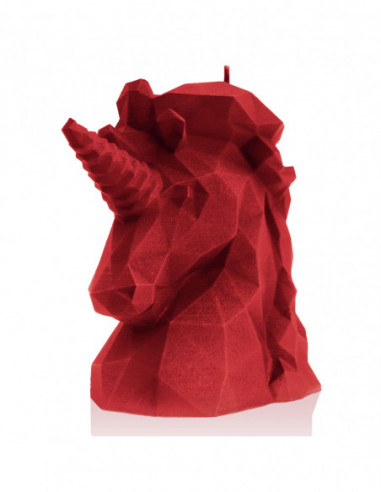 Świeca Unicorn Low-Poly Red