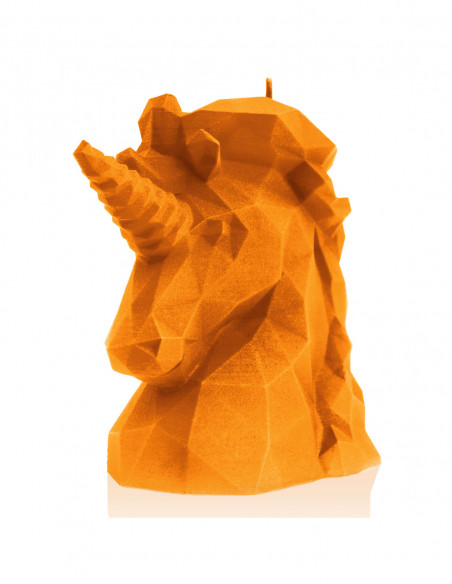 Świeca Unicorn Low-Poly Orange
