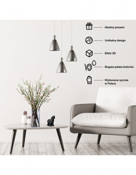 Świeca Elephant Low-Poly Black Metallic Small