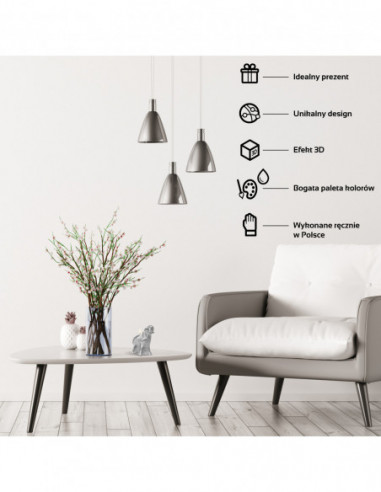 Świeca Elephant Low-Poly Silver Small