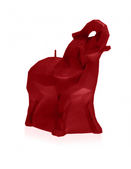Świeca Elephant Low-Poly Red Small