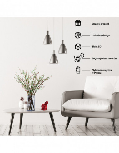 Świeca Elephant Low-Poly Red Small