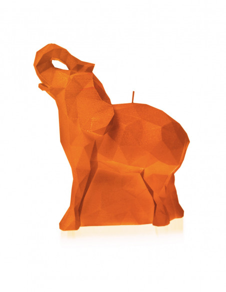Świeca Elephant Low-Poly Orange Small