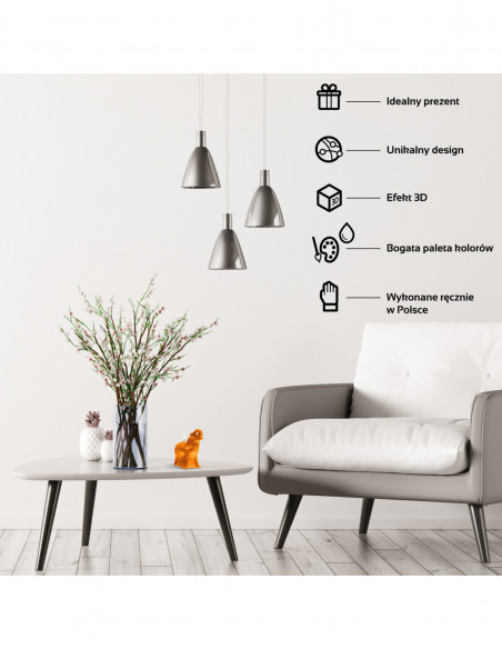 Świeca Elephant Low-Poly Orange Small