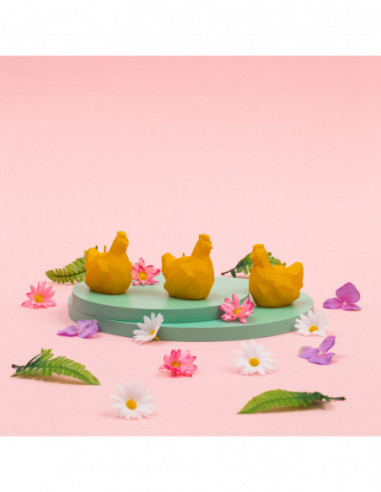 Świeca Chicken Low-Poly Black...