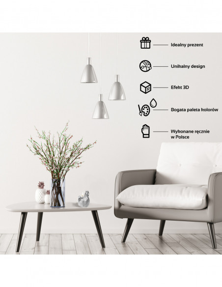 Świeca Chicken Low-Poly Silver Small