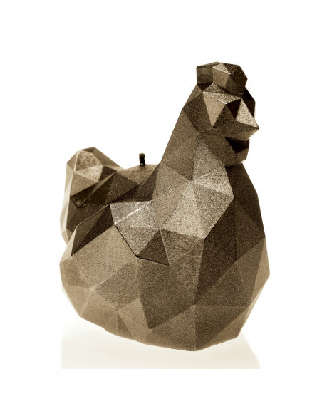 Świeca Chicken Low-Poly Brass Small