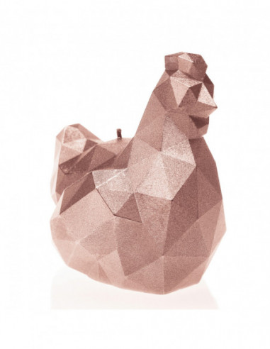 Świeca Chicken Low-Poly Rose Gold Small