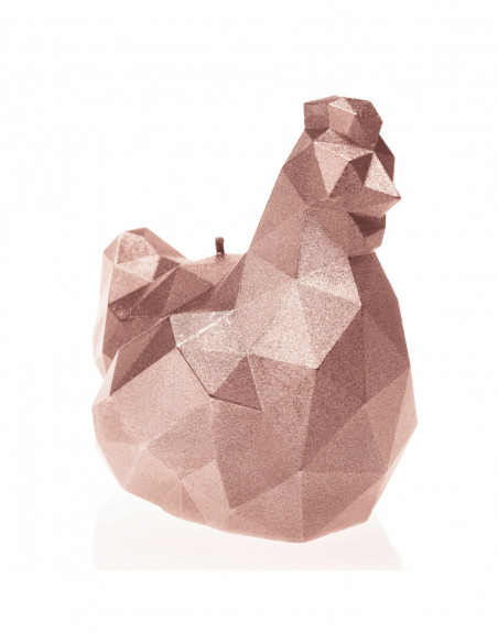 Świeca Chicken Low-Poly Rose Gold Small