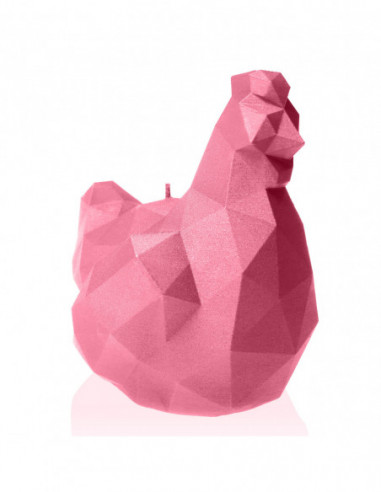 Świeca Chicken Low-Poly Pink Small