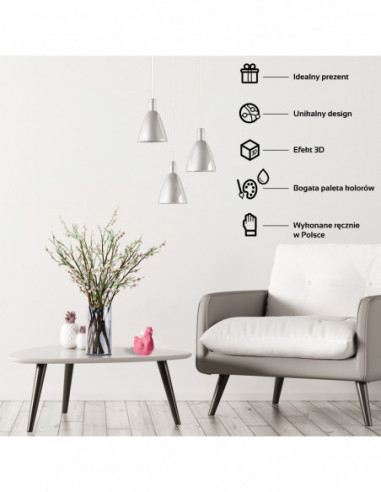 Świeca Chicken Low-Poly Pink Small