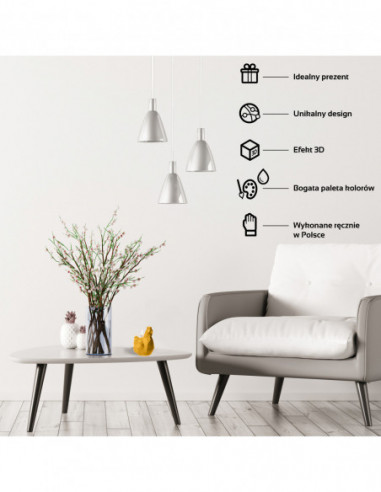 Świeca Chicken Low-Poly Yellow Small