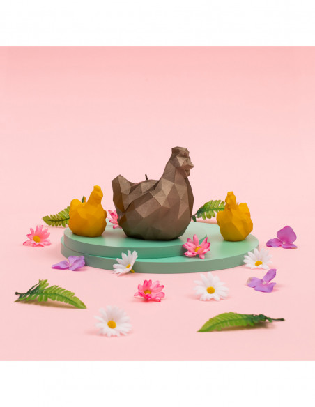 Świeca Chicken Low-Poly Orange Small