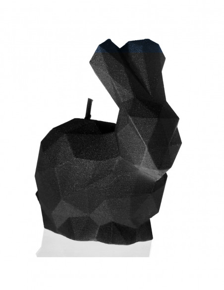 Świeca Rabbit Low-Poly Black Matt Small