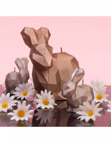 Świeca Rabbit Low-Poly Black Matt Small