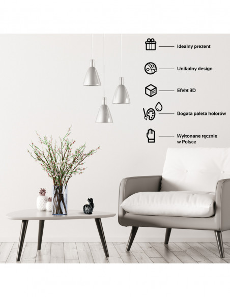 Świeca Rabbit Low-Poly Black Metallic Small