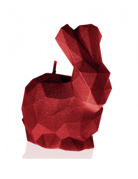Świeca Rabbit Low-Poly Red Small