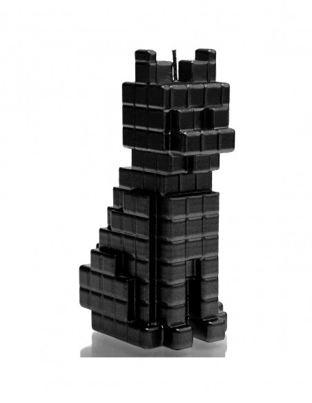 Świeca Cat Pixel Black Metallic