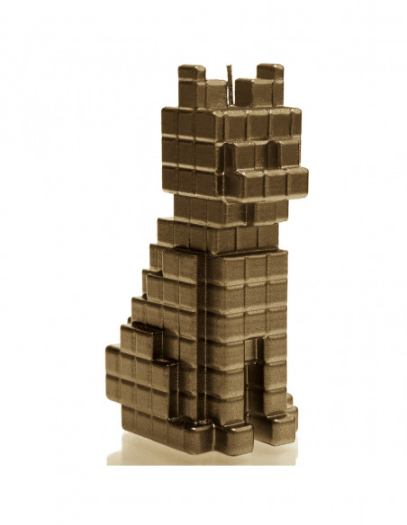 Świeca Cat Pixel Brass