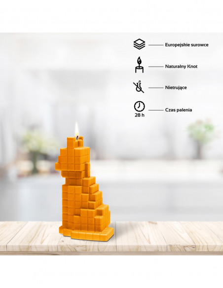 Świeca Cat Pixel Orange