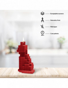 Świeca Cat Pixel Red 2