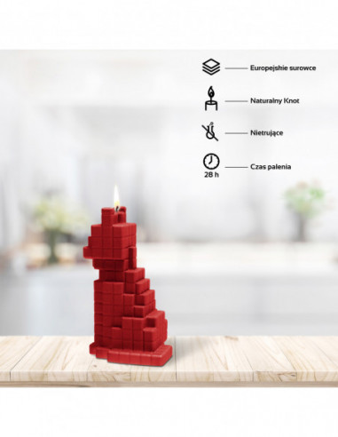 Świeca Cat Pixel Red