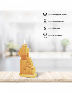 Świeca Cat Pixel Yellow 2