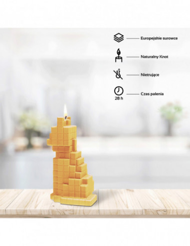 Świeca Cat Pixel Yellow