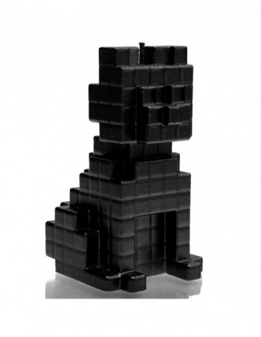 Świeca Dog Pixel Black Metallic