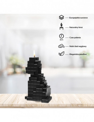 Świeca Dog Pixel Black Metallic