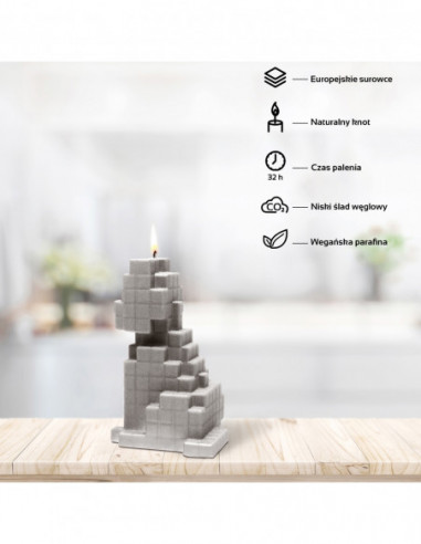 Świeca Dog Pixel Gray