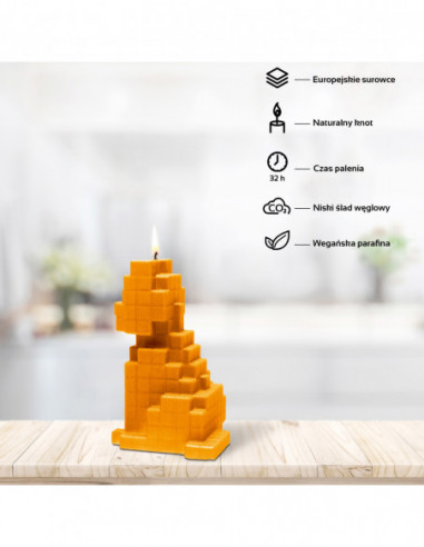 Świeca Dog Pixel Orange