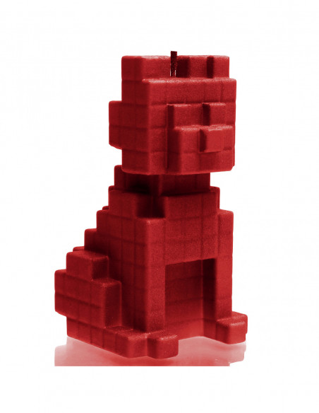 Świeca Dog Pixel Red