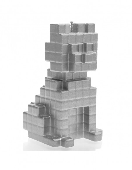 Świeca Dog Pixel Silver