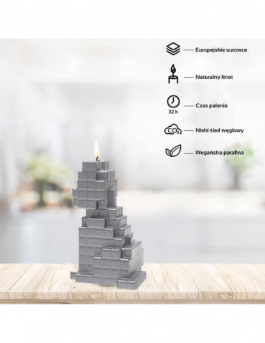 Świeca Dog Pixel Silver